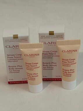 2 new Clarins Paris Renew Plus Body Serum 2 x 8ml
